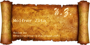 Wolfner Zita névjegykártya